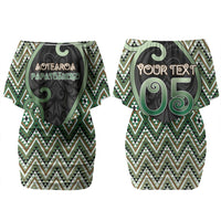 Custom Aotearoa Atua Papatuanuku Couples Matching Off Shoulder Short Dress and Hawaiian Shirt Earth Mother Father Koru Patterns
