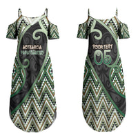 Custom Aotearoa Atua Papatuanuku Couples Matching Summer Maxi Dress and Long Sleeve Button Shirt Earth Mother Father Koru Patterns