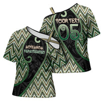 Custom Aotearoa Atua Papatuanuku Cross Shoulder Shirt Earth Mother Father Koru Patterns