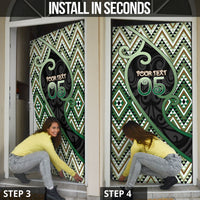 Custom Aotearoa Atua Papatuanuku Door Cover Earth Mother Father Koru Patterns