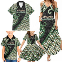 Custom Aotearoa Atua Papatuanuku Family Matching Summer Maxi Dress and Hawaiian Shirt Earth Mother Father Koru Patterns