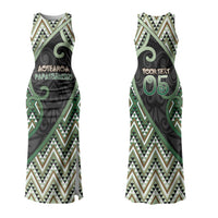 Custom Aotearoa Atua Papatuanuku Family Matching Tank Maxi Dress and Hawaiian Shirt Earth Mother Father Koru Patterns