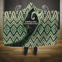 Aotearoa Atua Papatuanuku Hooded Blanket Earth Mother Father Koru Patterns