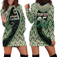 Custom Aotearoa Atua Papatuanuku Hoodie Dress Earth Mother Father Koru Patterns