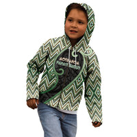 Custom Aotearoa Atua Papatuanuku Kid Hoodie Earth Mother Father Koru Patterns