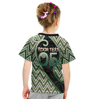 Custom Aotearoa Atua Papatuanuku Kid T Shirt Earth Mother Father Koru Patterns