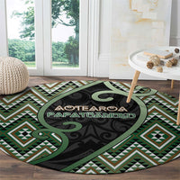 Aotearoa Atua Papatuanuku Round Carpet Earth Mother Father Koru Patterns