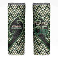 Custom Aotearoa Atua Papatuanuku Skinny Tumbler Earth Mother Father Koru Patterns