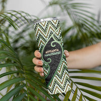 Custom Aotearoa Atua Papatuanuku Skinny Tumbler Earth Mother Father Koru Patterns