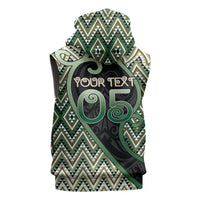 Custom Aotearoa Atua Papatuanuku Sleeveless Hoodie Earth Mother Father Koru Patterns