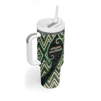 Custom Aotearoa Atua Papatuanuku Tumbler With Handle Earth Mother Father Koru Patterns