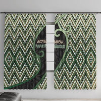 Aotearoa Atua Papatuanuku Window Curtain Earth Mother Father Koru Patterns