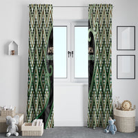 Aotearoa Atua Papatuanuku Window Curtain Earth Mother Father Koru Patterns