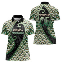 Custom Aotearoa Atua Papatuanuku Women Polo Shirt Earth Mother Father Koru Patterns