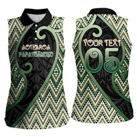 Custom Aotearoa Atua Papatuanuku Women Sleeveless Polo Shirt Earth Mother Father Koru Patterns