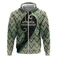 Custom Aotearoa Atua Papatuanuku Zip Hoodie Earth Mother Father Koru Patterns