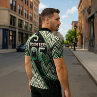 Custom Aotearoa Atua Papatuanuku Zipper Polo Shirt Earth Mother Father Koru Patterns