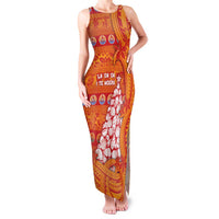 French Polynesia Christmas Family Matching Tank Maxi Dress and Hawaiian Shirt Seashell Xmas Tree Tribal Waves - Polynesian Pride