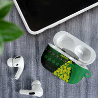 Cook Islands Christmas AirPods Case Seashell Xmas Tree Tribal Waves - Polynesian Pride