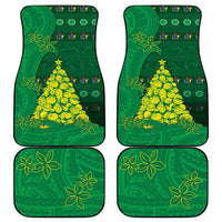 Cook Islands Christmas Car Mats Seashell Xmas Tree Tribal Waves - Polynesian Pride