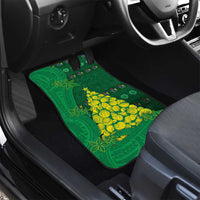Cook Islands Christmas Car Mats Seashell Xmas Tree Tribal Waves - Polynesian Pride