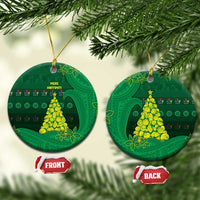 Cook Islands Christmas Ceramic Ornament Seashell Xmas Tree Tribal Waves - Polynesian Pride