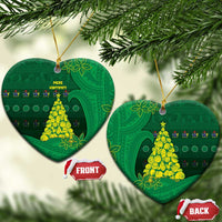 Cook Islands Christmas Ceramic Ornament Seashell Xmas Tree Tribal Waves - Polynesian Pride