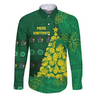 Cook Islands Christmas Family Matching Mermaid Dress and Hawaiian Shirt Seashell Xmas Tree Tribal Waves - Polynesian Pride