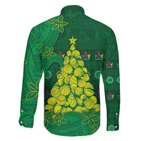 Cook Islands Christmas Family Matching Tank Maxi Dress and Hawaiian Shirt Seashell Xmas Tree Tribal Waves - Polynesian Pride