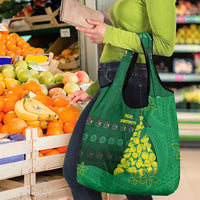 Cook Islands Christmas Grocery Bag Seashell Xmas Tree Tribal Waves - Polynesian Pride