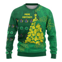 Cook Islands Christmas Ugly Christmas Sweater Seashell Xmas Tree Tribal Waves - Polynesian Pride