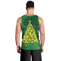 Cook Islands Christmas Men Tank Top Seashell Xmas Tree Tribal Waves - Polynesian Pride