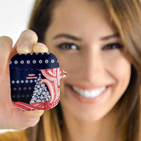 Wallis And Futuna Christmas AirPods Case Seashell Xmas Tree Tribal Waves DT05 - Polynesian Pride