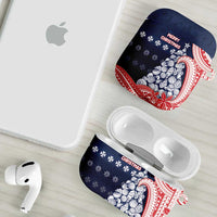 Wallis And Futuna Christmas AirPods Case Seashell Xmas Tree Tribal Waves DT05 - Polynesian Pride