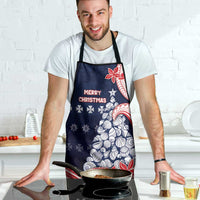Wallis And Futuna Christmas Apron Seashell Xmas Tree Tribal Waves - Polynesian Pride
