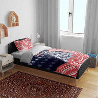 Wallis And Futuna Christmas Bedding Set Seashell Xmas Tree Tribal Waves - Polynesian Pride