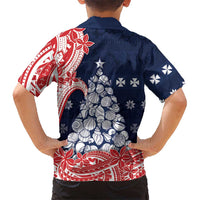 Wallis And Futuna Christmas Family Matching Mermaid Dress and Hawaiian Shirt Seashell Xmas Tree Tribal Waves DT05 - Polynesian Pride