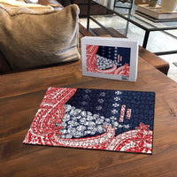 Wallis And Futuna Christmas Puzzle Seashell Xmas Tree Tribal Waves - Polynesian Pride