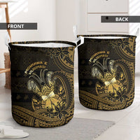 Niue Christmas Laundry Basket Niuean Crab Xmas Tribal Waves - Polynesian Pride