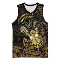 Niue Christmas Basketball Jersey Niuean Crab Xmas Tribal Waves DT05 Unisex Gold - Polynesian Pride