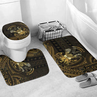 Niue Christmas Bathroom Set Niuean Crab Xmas Tribal Waves DT05 Mat Set Only (3 pcs) One Size Gold - Polynesian Pride