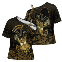 Niue Christmas Cross Shoulder Shirt Niuean Crab Xmas Tribal Waves DT05 - Polynesian Pride