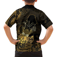 Niue Christmas Family Matching Puletasi and Hawaiian Shirt Niuean Crab Xmas Tribal Waves - Polynesian Pride