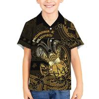 Niue Christmas Kid Hawaiian Shirt Niuean Crab Xmas Tribal Waves - Polynesian Pride