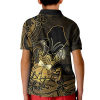 Niue Christmas Kid Polo Shirt Niuean Crab Xmas Tribal Waves - Polynesian Pride