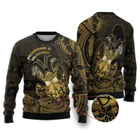 Niue Christmas Ugly Christmas Sweater Niuean Crab Xmas Tribal Waves - Polynesian Pride