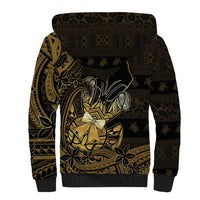 Niue Christmas Sherpa Hoodie Niuean Crab Xmas Tribal Waves - Polynesian Pride