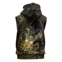 Niue Christmas Sleeveless Hoodie Niuean Crab Xmas Tribal Waves DT05 - Polynesian Pride