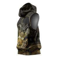 Niue Christmas Sleeveless Hoodie Niuean Crab Xmas Tribal Waves DT05 - Polynesian Pride