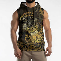 Niue Christmas Sleeveless Hoodie Niuean Crab Xmas Tribal Waves DT05 - Polynesian Pride